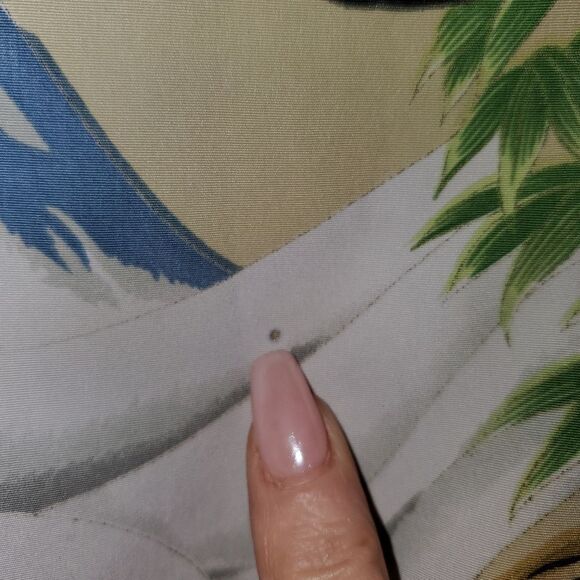 Vintage Y2K Phat Farm Shirt Tan Button Up All Over Print Tiger Dragon Mens XL - Picture 12 of 13